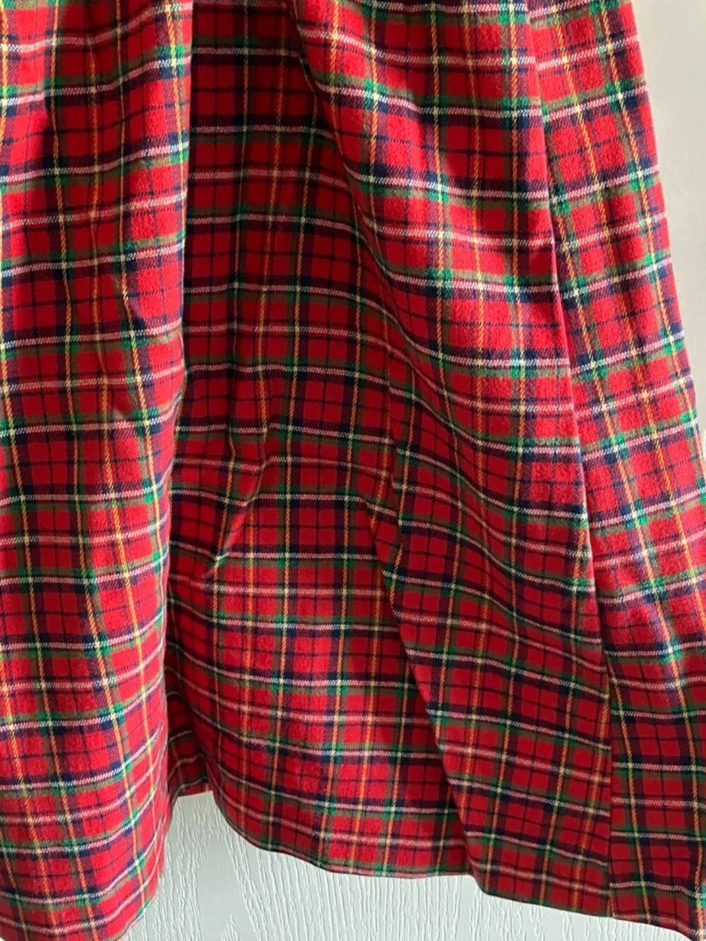 Girls Hartstrings Pleated Plaid Skirt with Suspenders Size 7 Holiday Made In USA